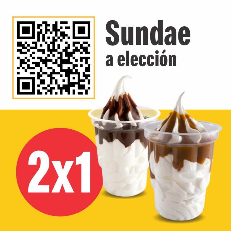 McDonald's 2x1 en sundaes