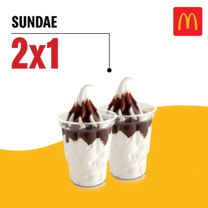 McDonald's 2x1 en sundaes